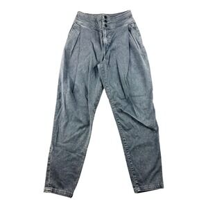 J BRAND Valen Mom Jeans Women 25 Gray Denim High Rise Tapered USA Streetwear